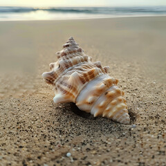 Sticker - seashell on the beach