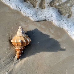 Sticker - seashell on the beach