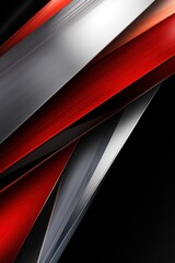 Wall Mural - Abstract black, silver, red gradient with light gray and white