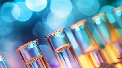Wall Mural - laboratory test tubes with bokeh background. download this stock photo of laboratory test tubes with