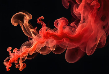 Sticker - Red smoke on black