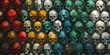 © Miodrag - Colorful Skulls Pattern