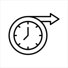 Wall Mural - Long term icon, clock sign, vector illustration on white background, EPS 10.