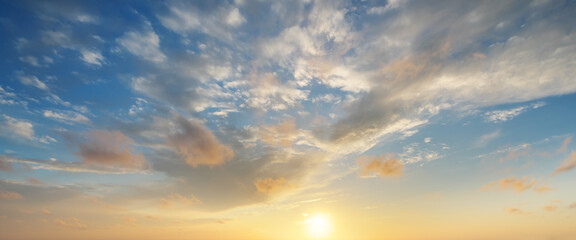 Wall Mural - Sunset sky background.