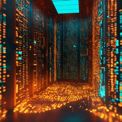 data sci fi room background