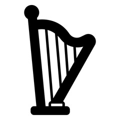 Poster - Harp icon. solid icon