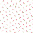 © Eva Gentle - Seamless pattern with tiny florals on white background for wrapping paper, scrapbooking, textile, packaging. Coquette Aesthetic. Romantic girly style