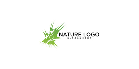 Wall Mural - Creative nature logo design with modern concept , premium vector