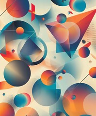 Poster - Geometric abstraction in vibrant hues