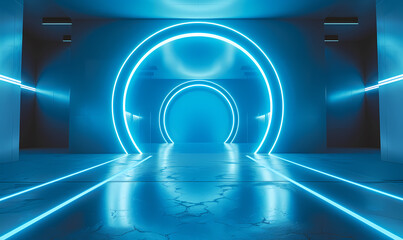 Wall Mural - abstract futuristic tunnel
