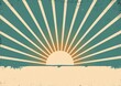 © Chand Abdurrafy - Simple flat color design art featuring sun rays, with a teal and cream background