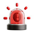 © mnaufal design - alarm alert security sign for dangerous workplace 3d icon illustration render design
