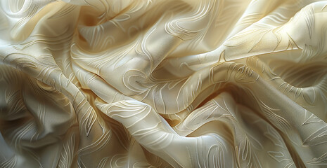 Poster - A close-up of luxurious fabrics and textures, showcasing the quality and craftsmanship of designer garments. Generative AI.