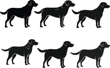 Canvas Print - Dog silhouette bundle ,Dog vector,Dog outline,Dog silhouette
