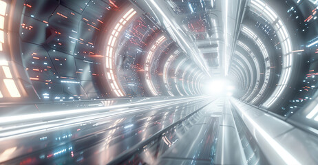 Leinwandbilder - Futuristic virtual tech background. Generative AI.