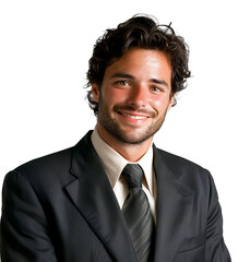 Wall Mural - shot of a smiling businessman on isolated transparent background