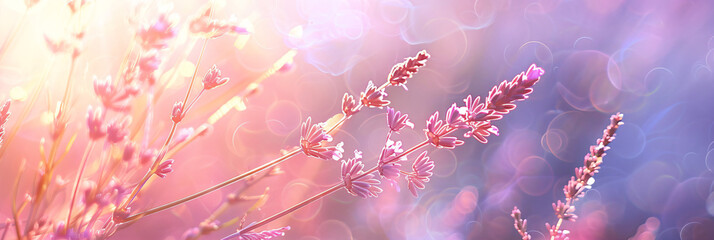 Sticker - Lavender Flowers in Soft Light.