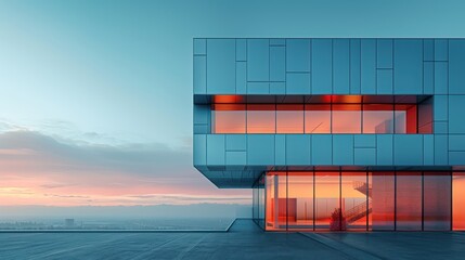 Wall Mural - Futuristic Architecture at Sunset