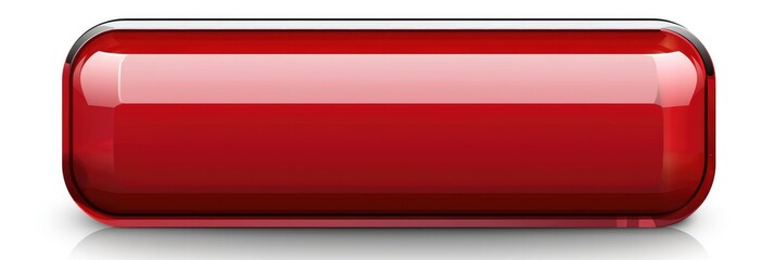 Wall Mural - red button label sign plate. rectangle icon for web design with shiny finish