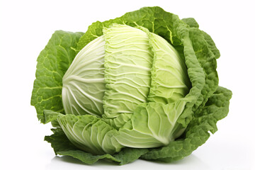 a head of cabbage with leaves