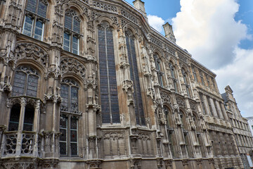 Impressive medieval building of the Ghent Town Hall Belgium It is one of the most popular places in the city