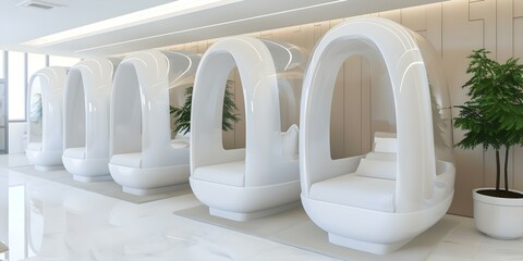 Create Tranquil Retreats in Hotels with Soundproof Relaxation Pods. Concept Hotel design, Tranquil retreats, Soundproof relaxation pods,