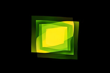 Poster -  This captivating background features a mesmerizing arrangement of green and yellow squares. The squares, varying in size and shade, interlock and overlap, creating a sense of movement and rhythm.

