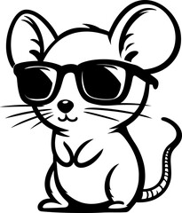 Poster - Mouse with Sunglasses