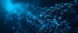 © panumas - The image showcases an abstract background featuring glowing blue lines and a network of interconnected nodes. The composition highlights a dynamic and futuristic theme