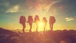 © Олександр Малаков - The companions travel at sunset, embodying the idea of exploration and travel