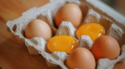 Sticker - Eggs and egg halves in a container