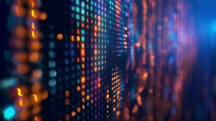 Digital pixel data patterns in it services themed background for communication tech