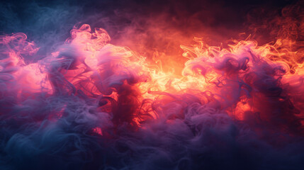 Wall Mural - colorful smoke on dark background