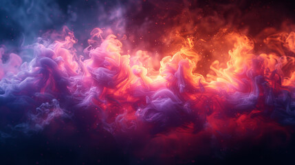 Wall Mural - colorful smoke on dark background