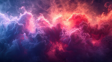 Wall Mural - colorful smoke on dark background