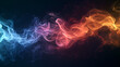 © Desinage - Smoke in multi colors abstracted on a black background
