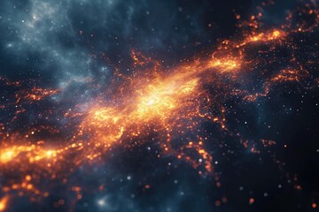 Fototapete - a computer screen with a galaxy, Explore the mysteries of dark energy