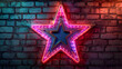 © Desinage - Realistic isolated retro neon marquee star in vector form