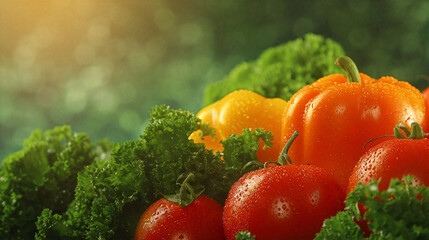 Wall Mural - On background, a vegetable stands out in green freshness. A healthy and delicious addition to any diet.