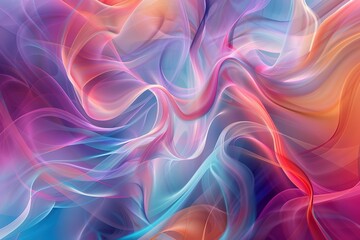 Wall Mural - A colorful swirl of pink, blue, and orange