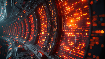 Wall Mural - digital transformation concept. system engineering. binary code. programming