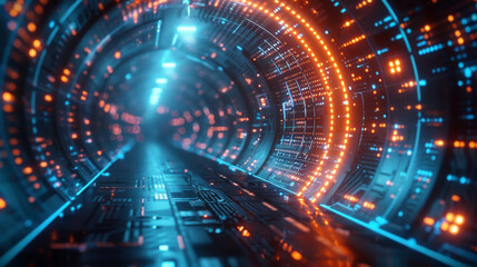 Wall Mural - digital transformation concept. system engineering. binary code. programming