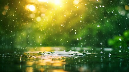 This abstract green colored transparent water surface texture has splashes and bubbles. It depicts ripples on a swimming pool surface with shimmering green outlines.