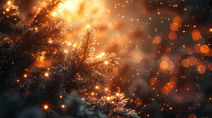 Wall Mural - fireworks at new year and copy space - abstract holiday background