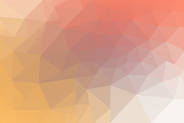 Wall Mural - Low Poly Gradient Background with Soft Pastel Hues of Peach Pink Orange and Light Cream Geometric Design