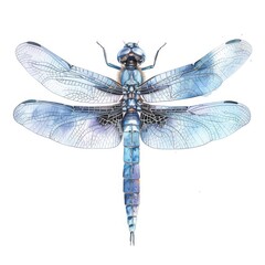 Wall Mural - Dragonfly insect colourful illustrations in watercolors for summer