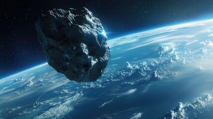 Wall Mural - celebrate international asteroid day and ponder the potential apocalypse