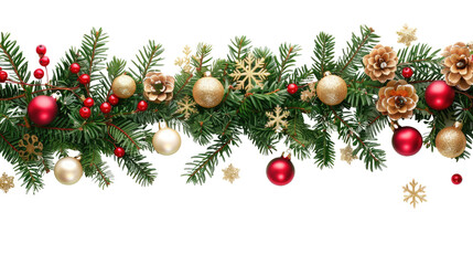 Wall Mural - christmas decoration transparent background