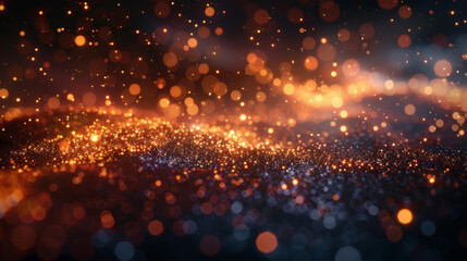 Wall Mural - glitter vintage lights background. dark gold and black. defocused
