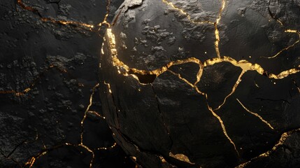 Wall Mural - a stunning 3d rendering of abstract art depicts a damaged sphere resembling planet earth the moon or